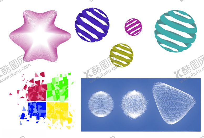 编号：96840404132226459512【酷图网】源文件下载-矢量可编辑效果圆球星星