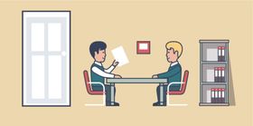 简约人物生活场景插画