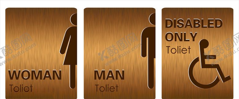 编号：68482410101907198567【酷图网】源文件下载-洗手间标识