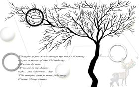 现代简约花卉横幅画