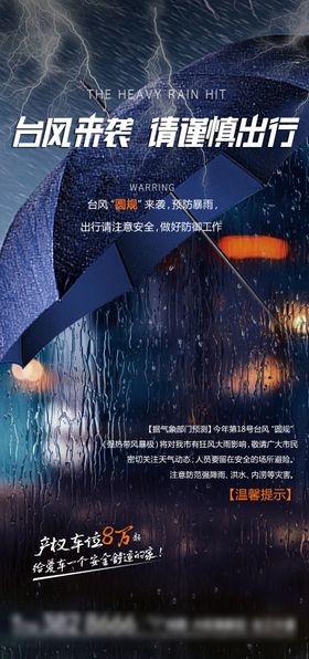 暴雨预警转发海报