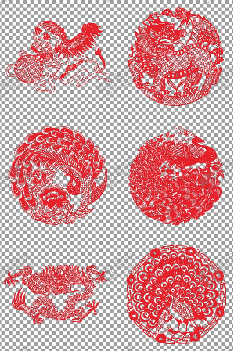 编号：42693909211529008566【酷图网】源文件下载-中国风传统红色剪纸