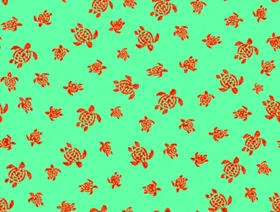 数码印花乌龟矢量大牌手绘