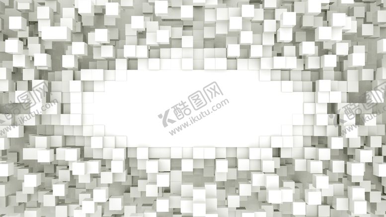 编号：86072309140016153475【酷图网】源文件下载-白色方框创意背景立方体白格