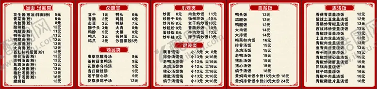 编号：70861909150852223406【酷图网】源文件下载-灯箱价格表卤味类炒饭