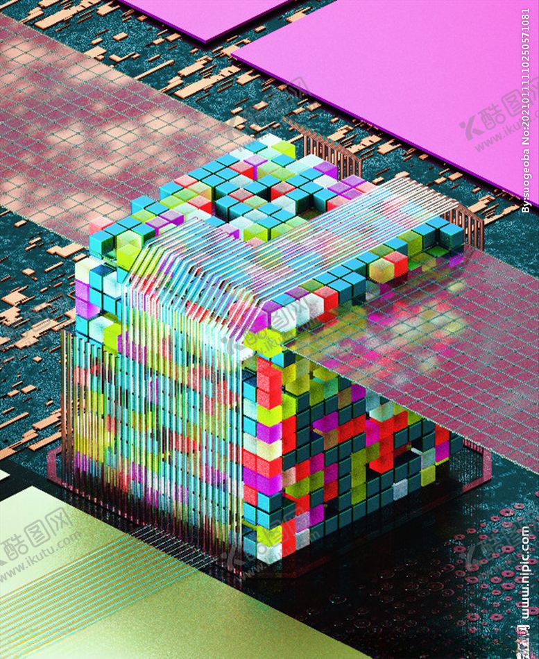 编号：26411709271953027379【酷图网】源文件下载-C4D模型设备零件仪器抽象方块