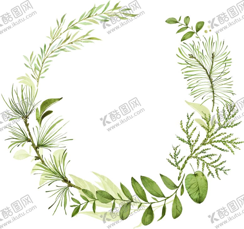 编号：85177609300142366023【酷图网】源文件下载-手绘植物叶子