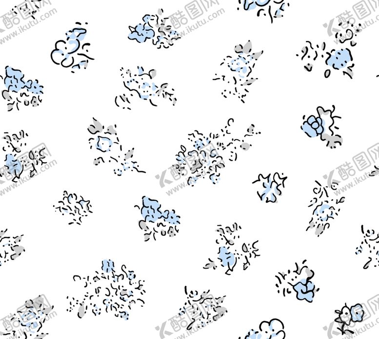 编号：70034504020125081686【酷图网】源文件下载-蓝白花卉图案纹理背景