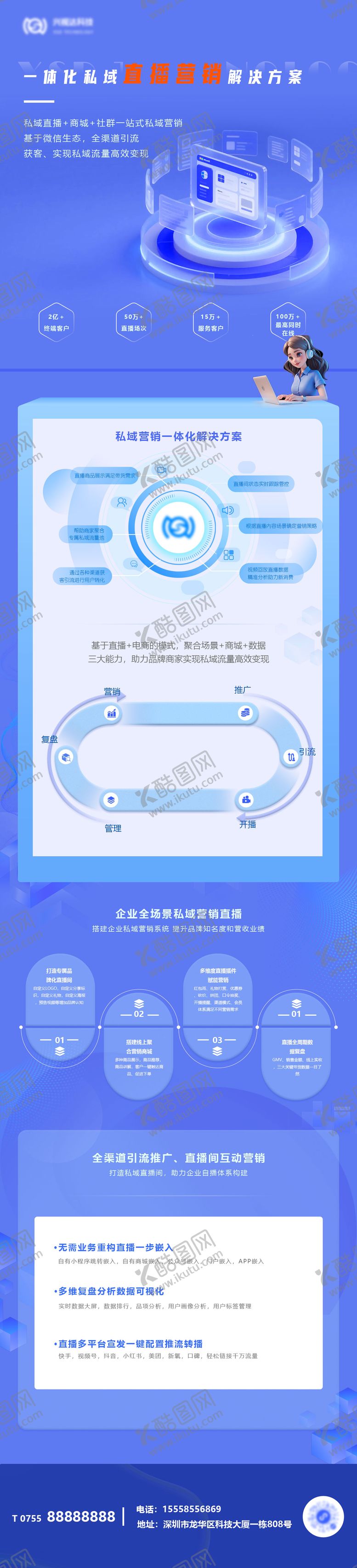 编号：17982506231842063372【酷图网】源文件下载-科技一体化私域直播营销长图