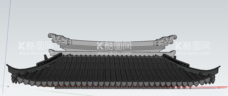 编号：20410311270704084609【酷图网】源文件下载-飞檐屋檐中式复古草图大师模型