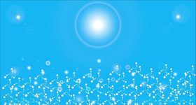 淡蓝色分子结构素材