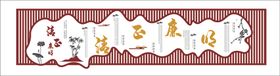 化学室—校园文化墙效果图