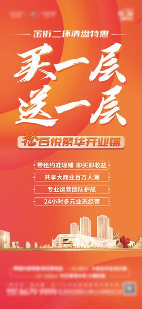 商铺买一送一海报