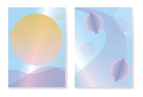 梦幻渐变几何图案背景图