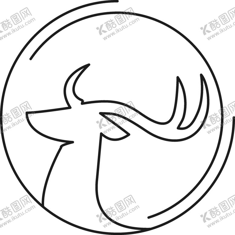 编号：57312110232208238482【酷图网】源文件下载-鹿标志logo