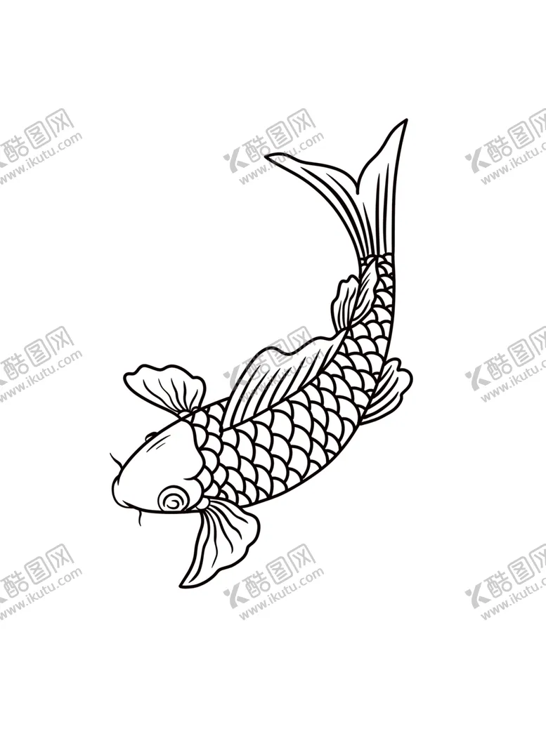 编号：50730812142020502963【酷图网】源文件下载-鱼线条