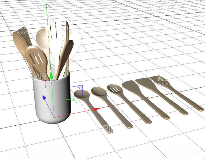 编号：41370702221511539074【酷图网】源文件下载-C4D模型厨房工具