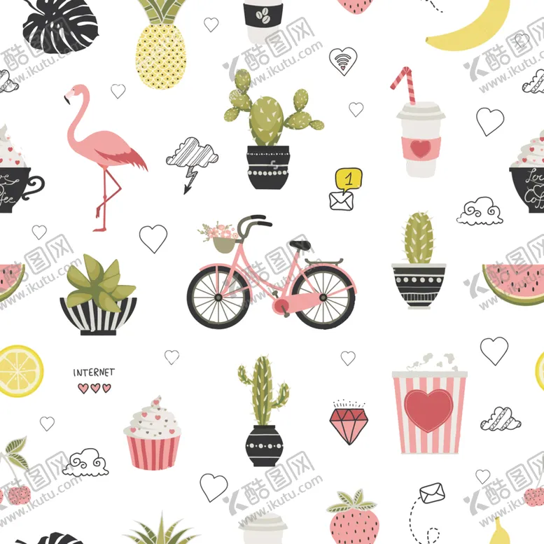 编号：17333009092109289727【酷图网】源文件下载-手绘卡通动物