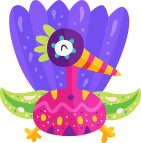 亡灵节卡通形象神秘彩色插图手绘多彩