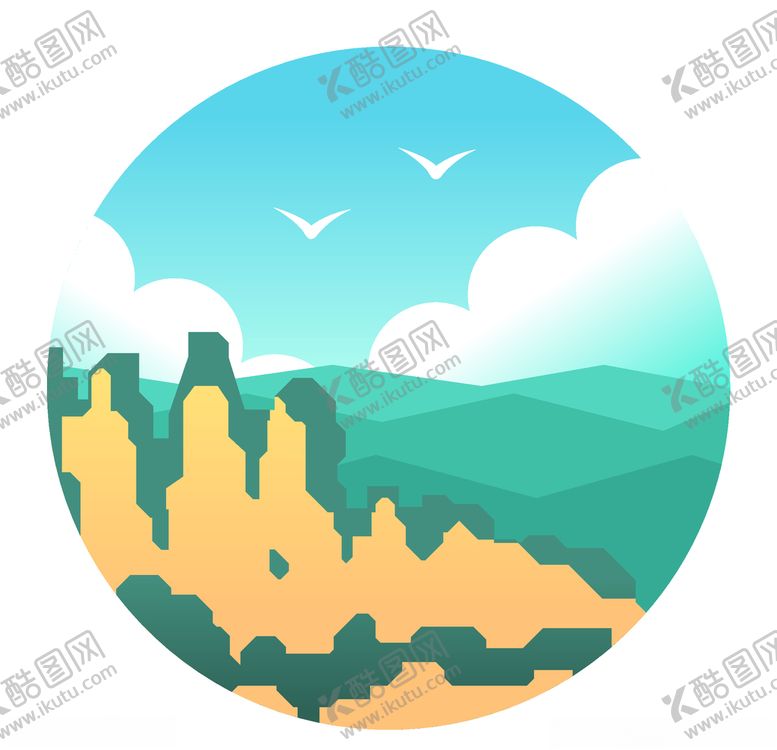 编号：81943710240615564582【酷图网】源文件下载-卡通风景