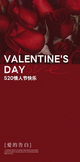 520情人节海报日促销素材