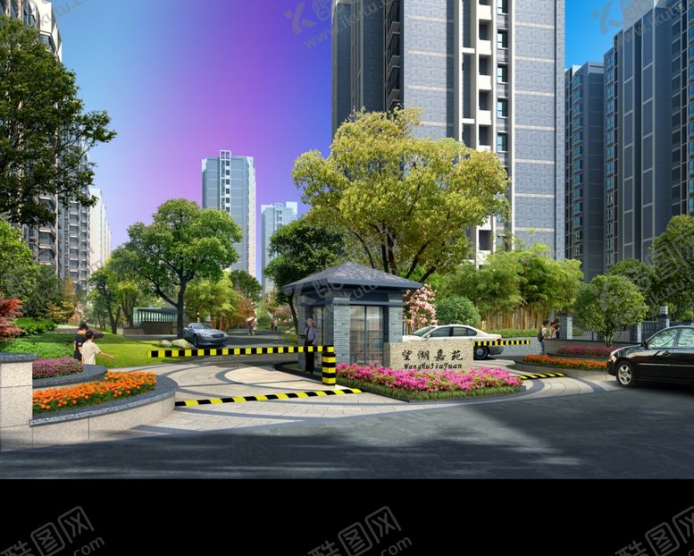 编号：57040501130405432839【酷图网】源文件下载-小区绿化