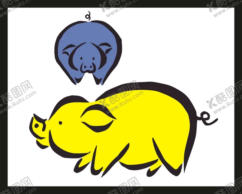 编号：67459001282002334165【酷图网】源文件下载-手绘卡通小猪 
