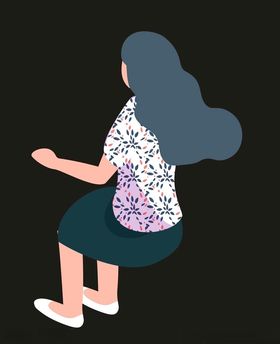 手绘女孩女人优雅美漂亮