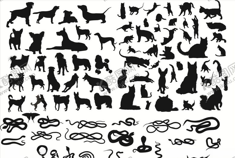 编号：48759009141117128678【酷图网】源文件下载-动物剪影