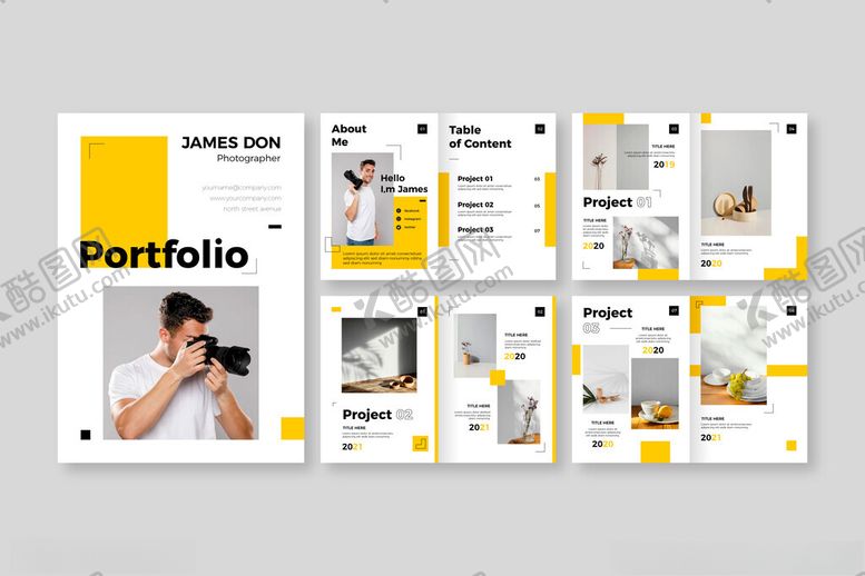 编号：95679104250206488454【酷图网】源文件下载-创意摄影作品集展示模板