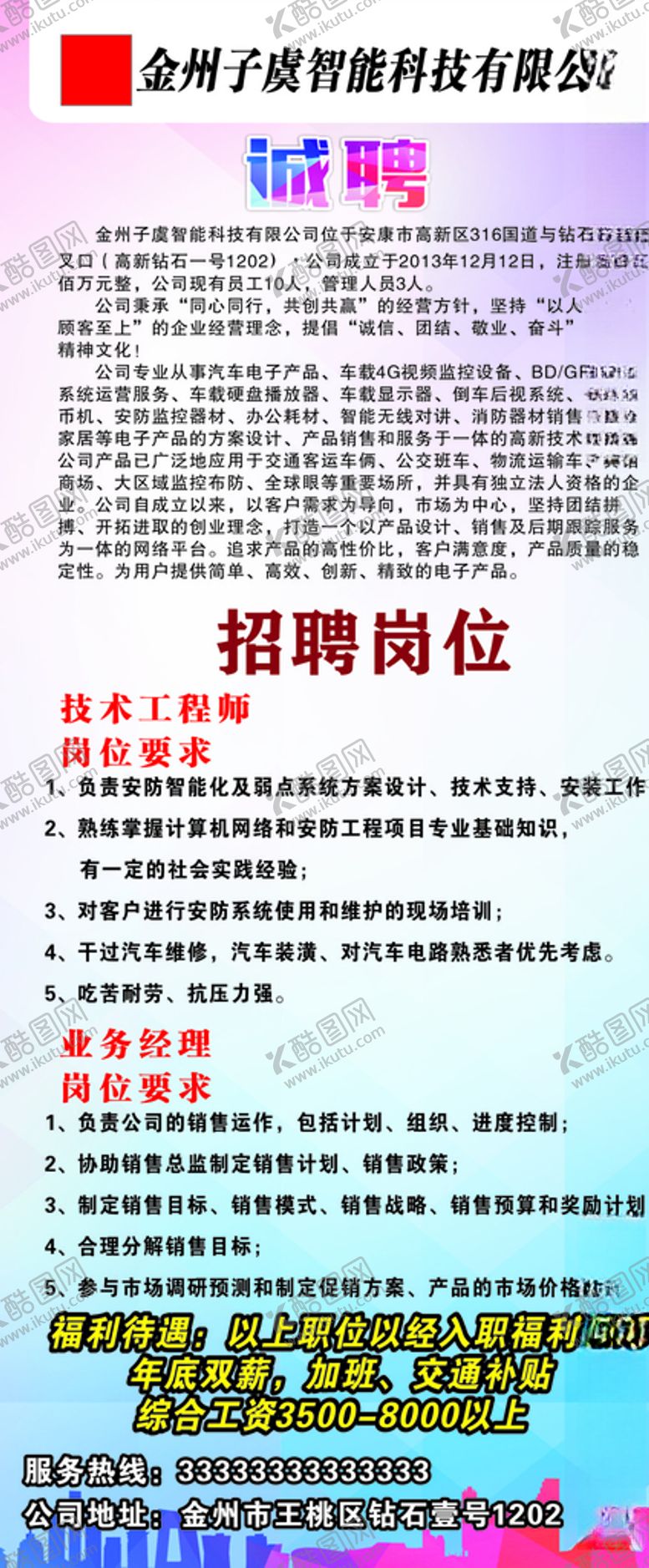 编号：78879909240512279616【酷图网】源文件下载-招聘展架