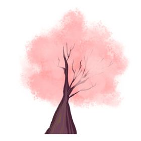 手绘樱花素材