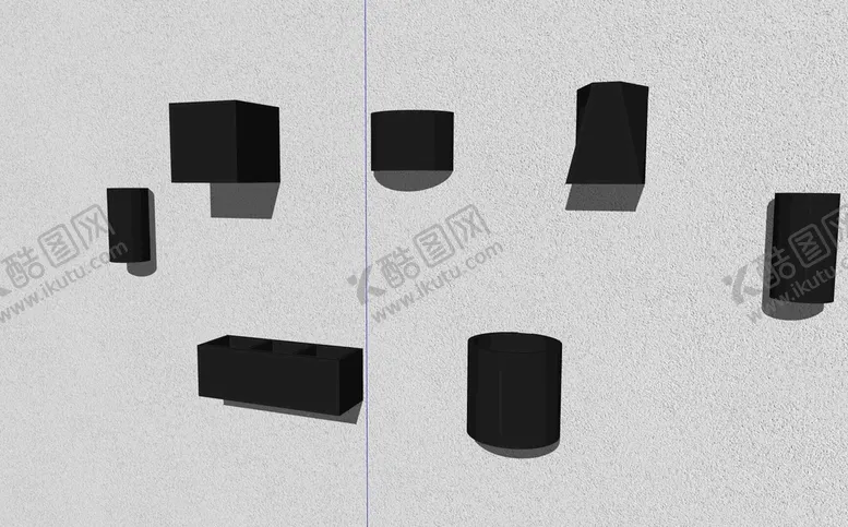 编号：63107811012353228549【酷图网】源文件下载-简约壁灯模型