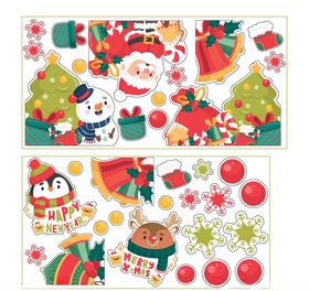 圣诞装饰图案雪人雪花铃铛元素