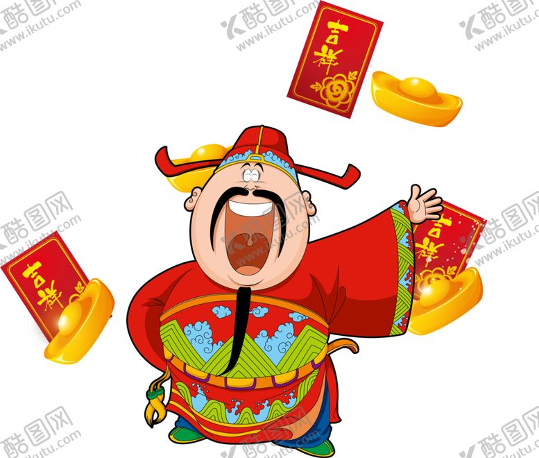 编号：96892406172149233851【酷图网】源文件下载-新年财神拜年PNG素材