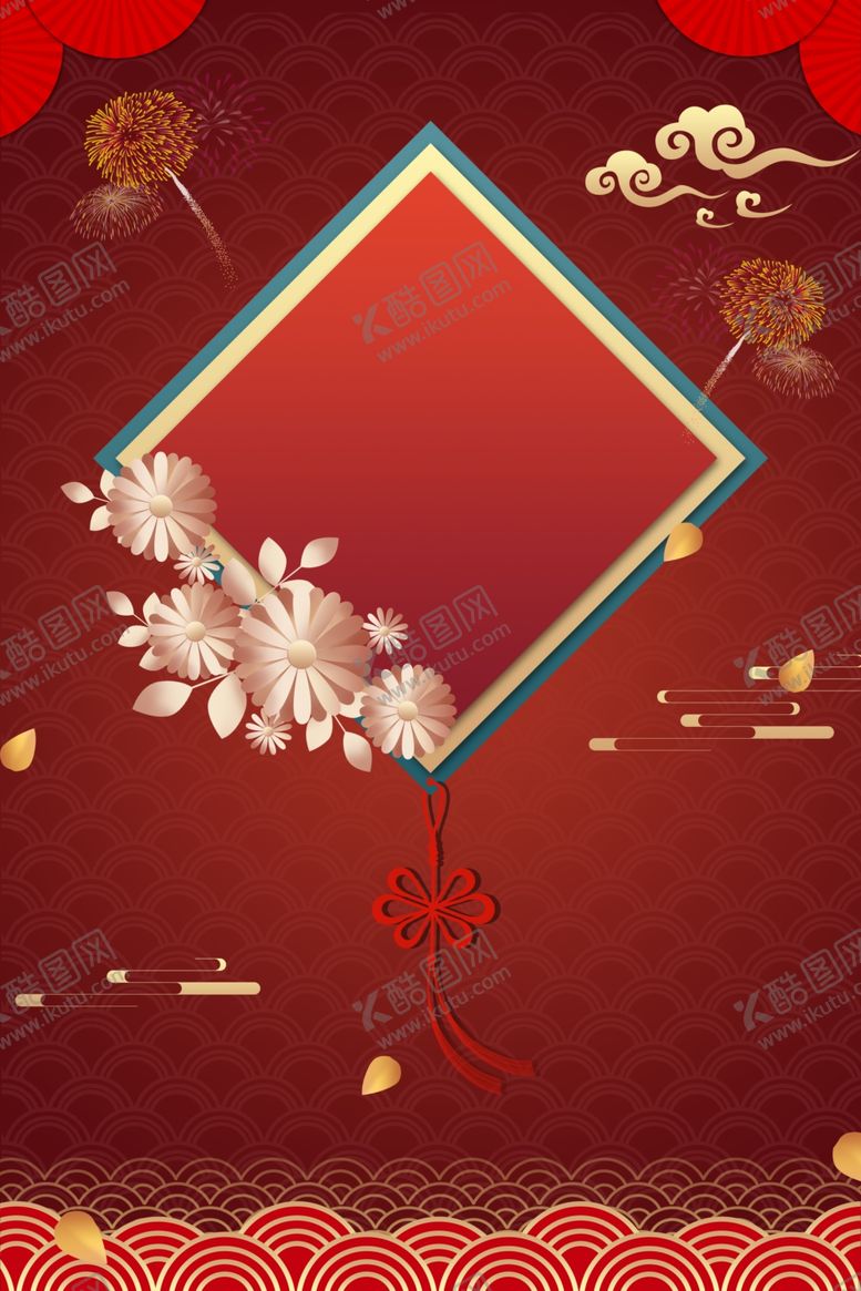 编号：19622907081430336543【酷图网】源文件下载-新年红色背景