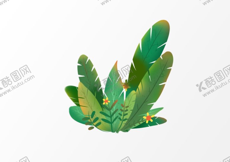 编号：28942405090643058671【酷图网】源文件下载-绿植边框底纹插画卡通背景素材