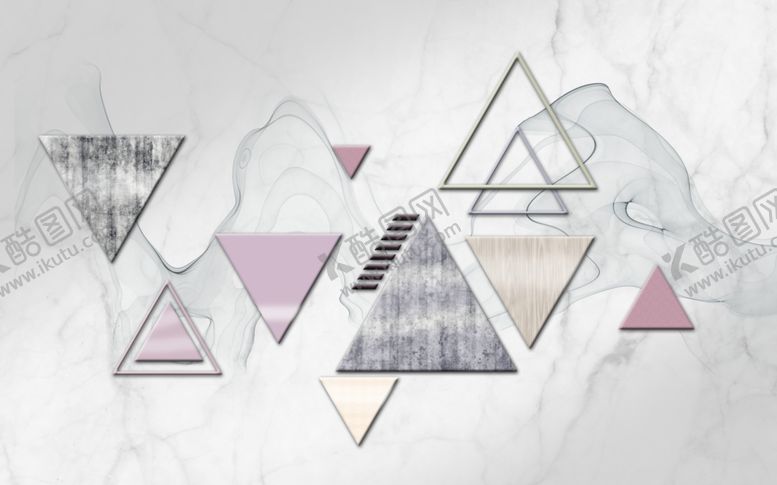 编号：84054110112241042087【酷图网】源文件下载-几何三角形背景墙