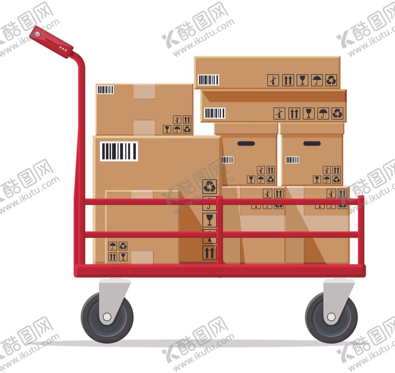 编号：69931102100359477977【酷图网】源文件下载-卡通超市货架车