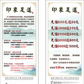 足疗活动优惠展架