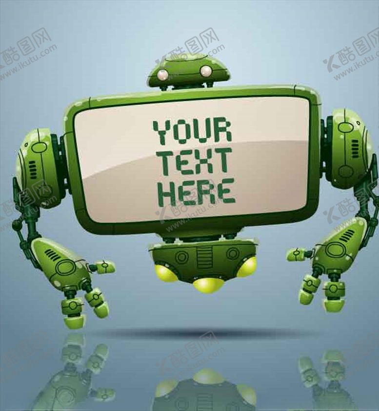 编号：93811709110154582494【酷图网】源文件下载-绿色机器人素材