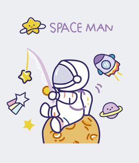宇航员星星字母宙