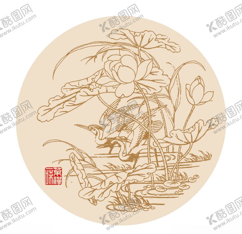 编号：84890106271900388762【酷图网】源文件下载-荷花花鸟
