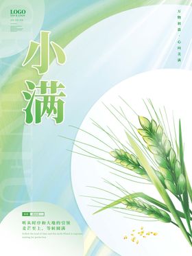 二十四节气小满节气美食借势海报