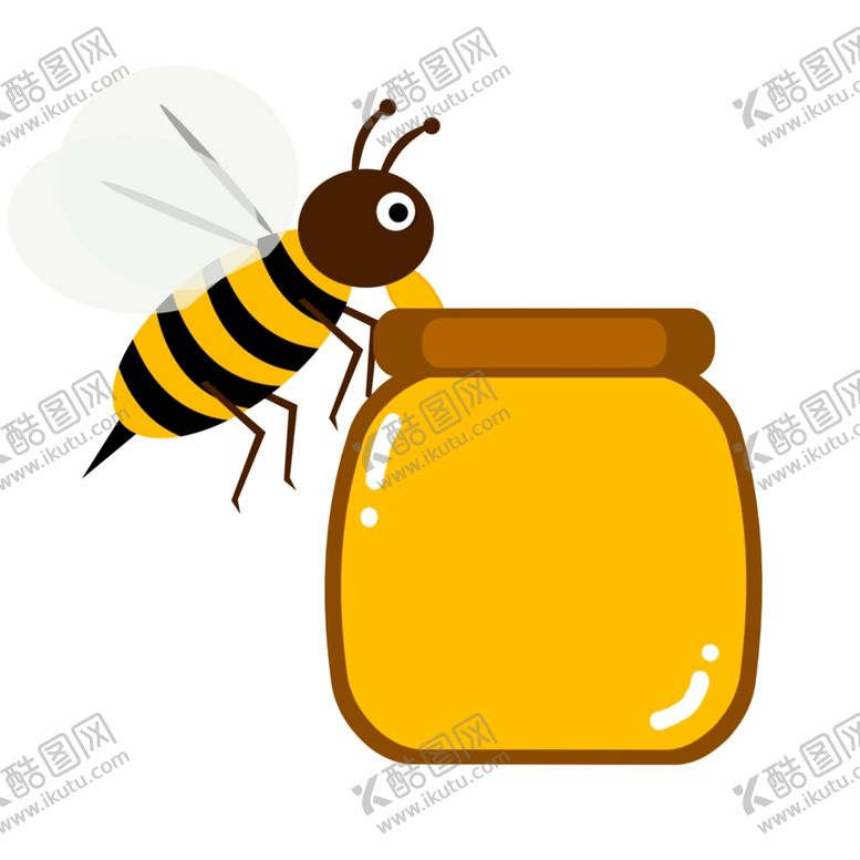 编号：66614010281316035401【酷图网】源文件下载-蜜蜂和蜂蜜插画