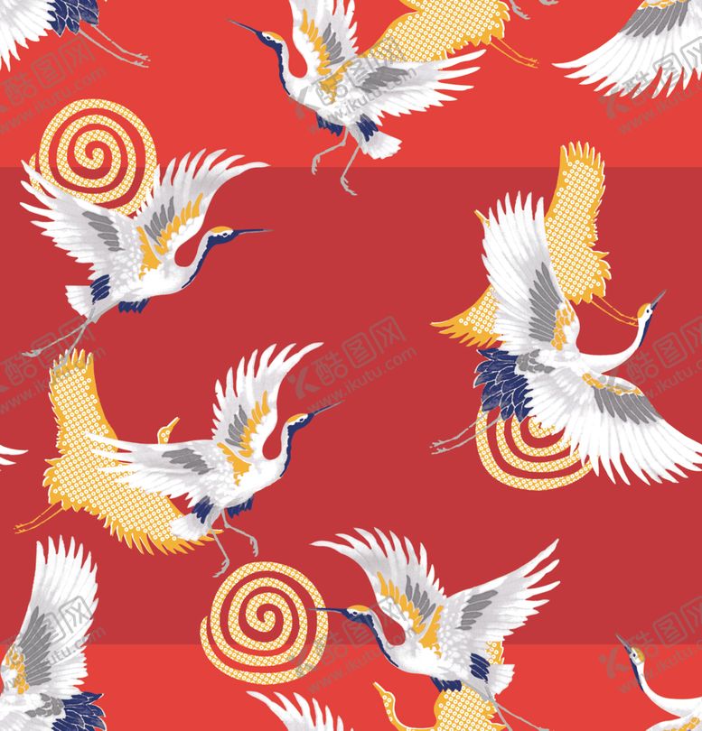 编号：54219110070535161253【酷图网】源文件下载-仙鹤数码印花大牌男装