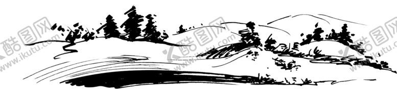 编号：25511209281326096065【酷图网】源文件下载-线条图树山