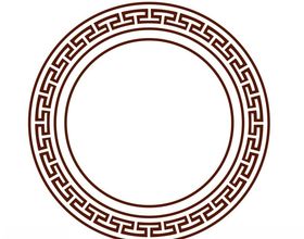 中国风圆形边框