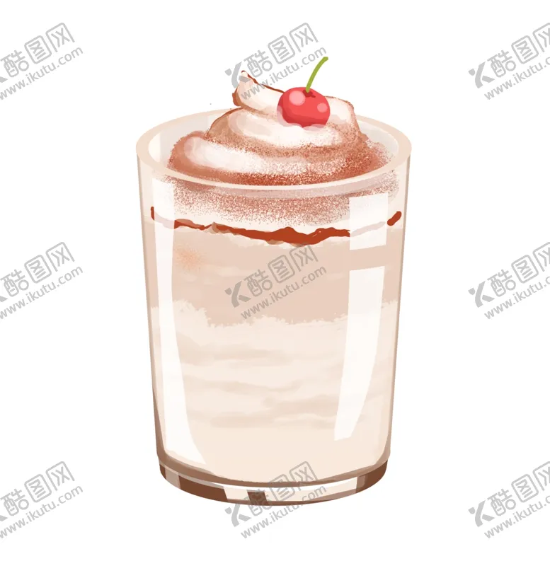编号：54573404130045261685【酷图网】源文件下载-手绘奶茶冰淇淋