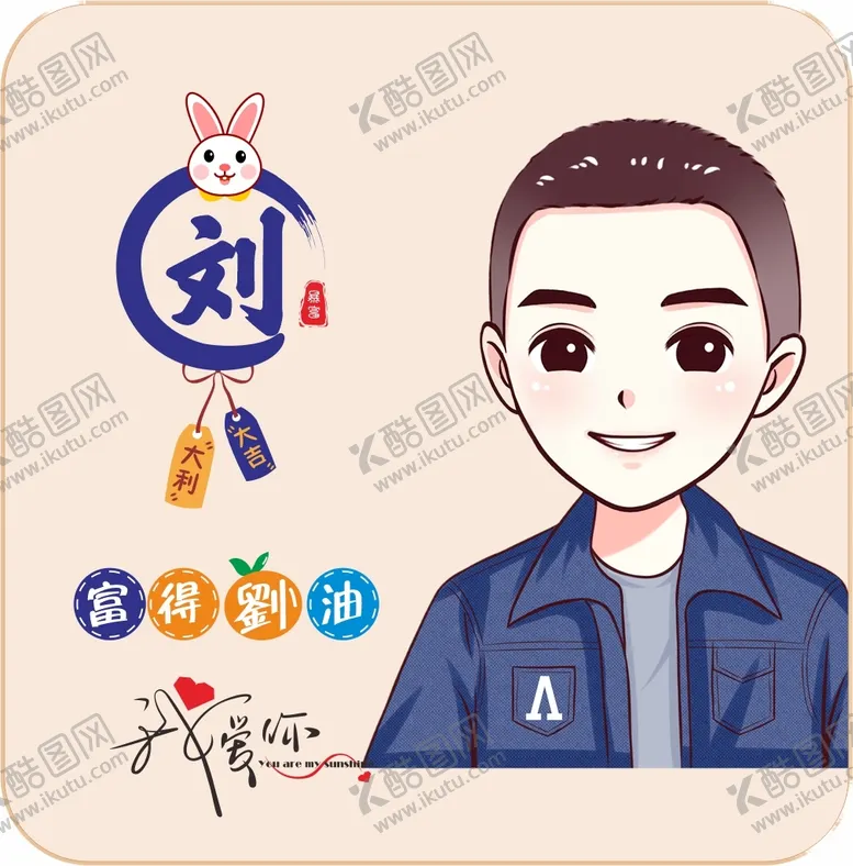 编号：46331801170312363822【酷图网】源文件下载-姓氏个性头像 